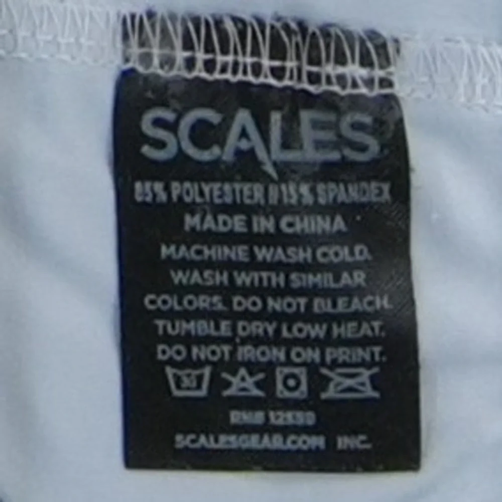Scales Polo Shirt Men's Size Large Light Blue‎ Marlin Fish Performance Stretch